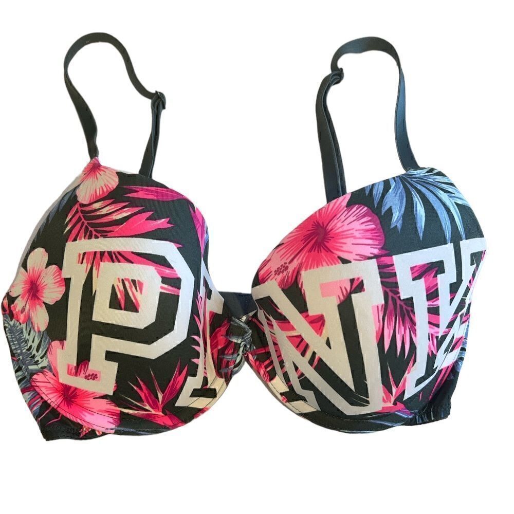 Victoria’s Secret pink wear everywhere T-shirt lightly lined bra women’s 32D